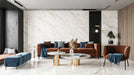 Bedrosians - Shandar 12" x 24" Polished Porcelain Field Tile - Arezzo Bianco wall installation
