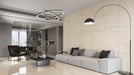 Bedrosians - Shandar 24" x 24" Polished Porcelain Field Tile - Crema Marfil Light wall installation