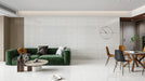 Bedrosians - Shandar 12" x 24" Matte Porcelain Field Tile - Viber Red wall installation