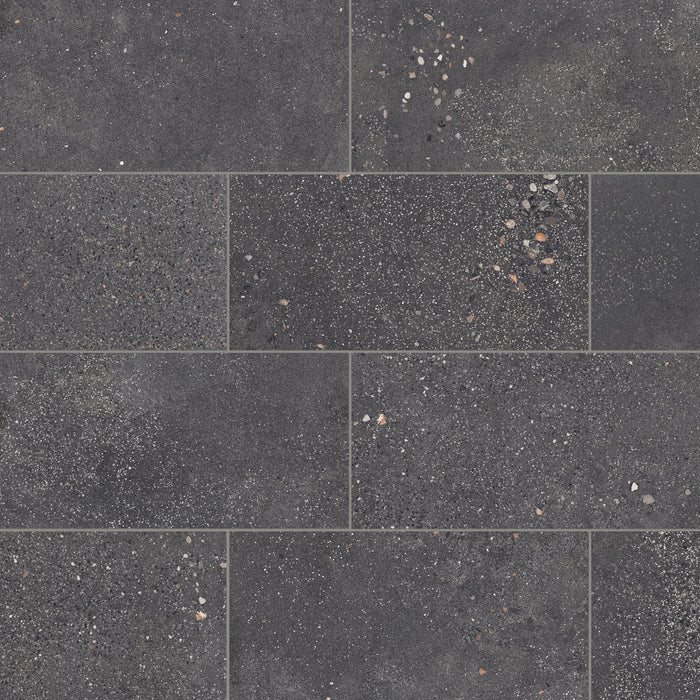 Bedrosians - Area 51 12 in. x 24 in. Matte Porcelain Field Tile - Black