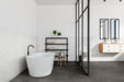 Bedrosians - Area 51 24 in. x 24 in. Matte Porcelain Field Tile - Black installed 2