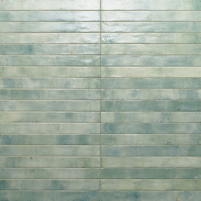 Bedrosians - Chroma - 2" x 18" Glossy Porcelain Field Tile - Aquamarine