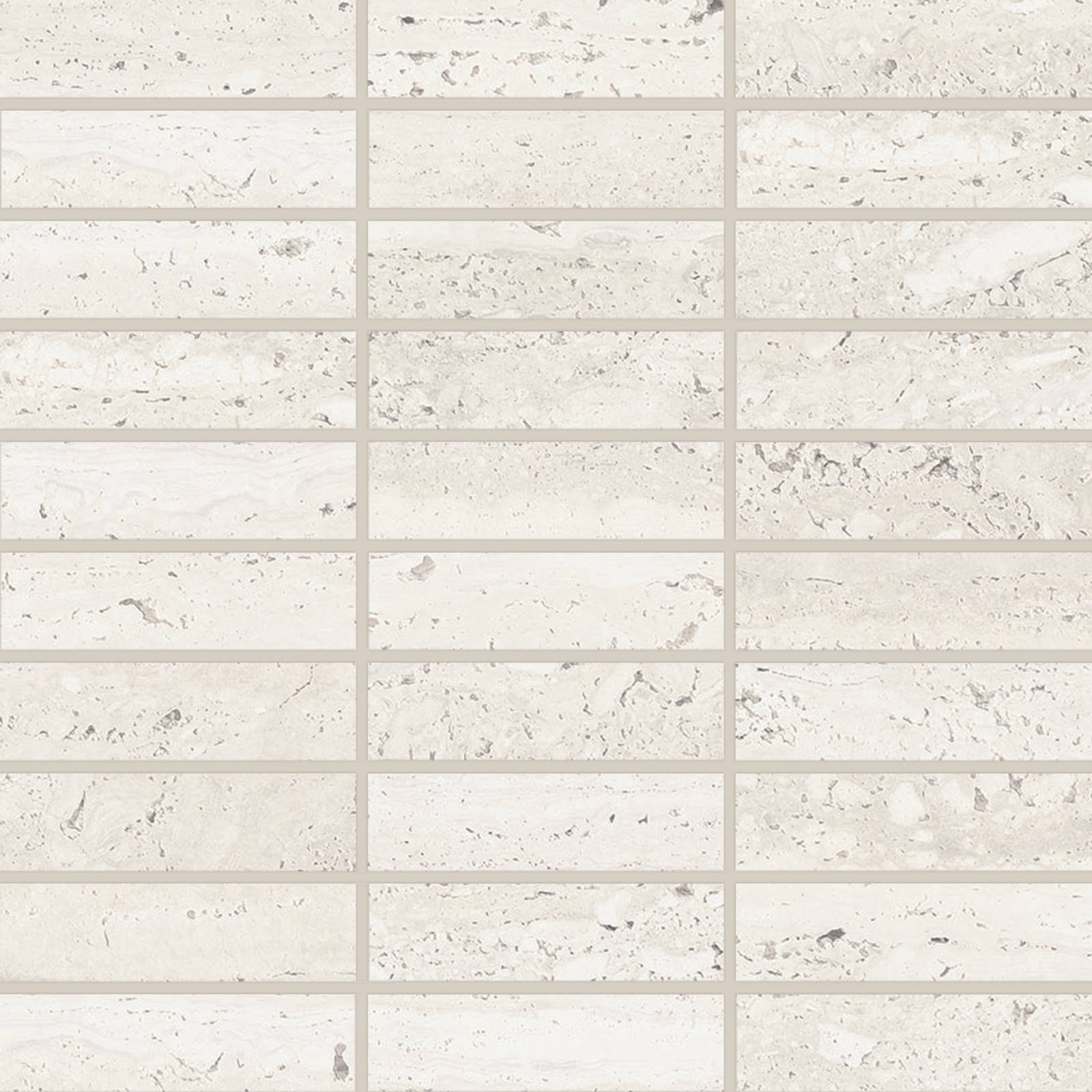 Bedrosians - Sensi Roma 1" x 4" Satin Porcelain Mosaic - White