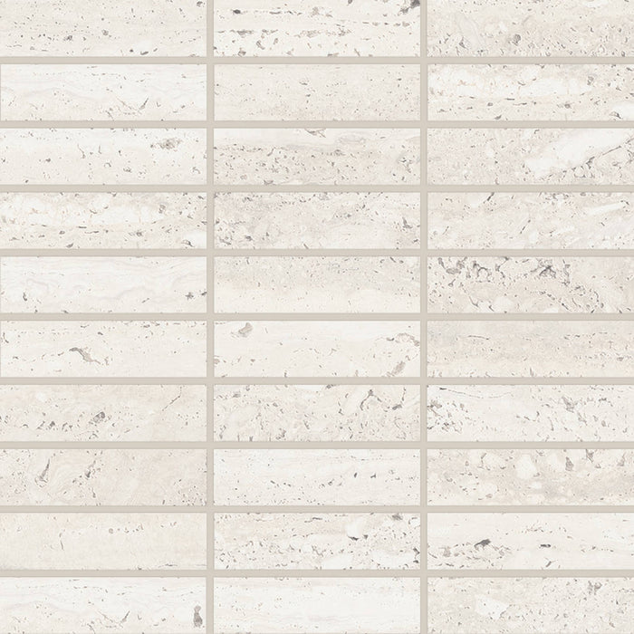 Bedrosians - Sensi Roma 1" x 4" Satin Porcelain Mosaic - White