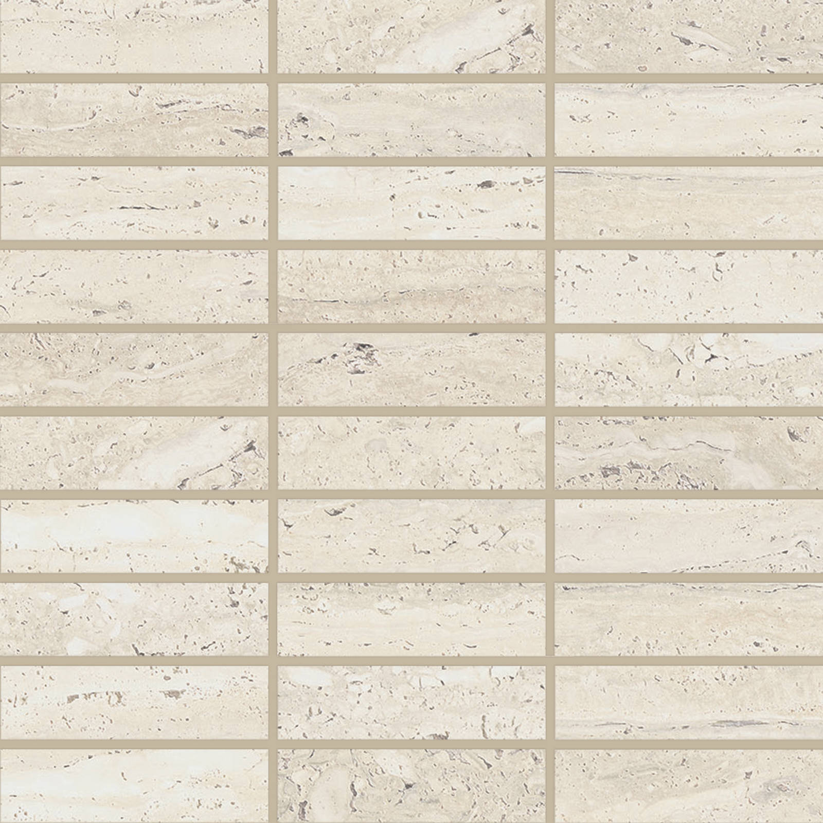 Bedrosians - Sensi Roma 1" x 4" Satin Porcelain Mosaic - Ivory