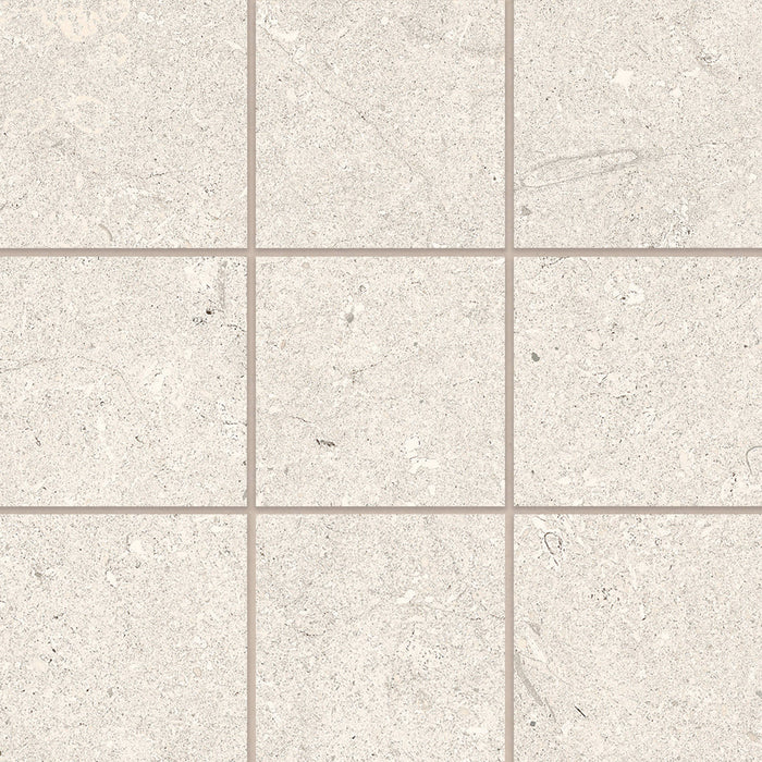 Bedrosians - Poetry Stone 4" x 4" Matte Porcelain Mosaic - Ivory