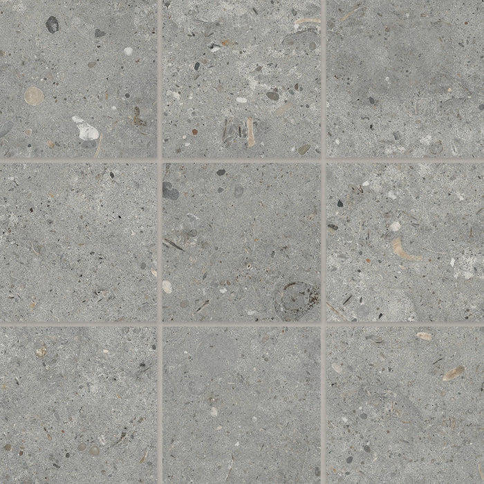 Bedrosians - Poetry Stone 4" x 4" Matte Porcelain Mosaic - Grey