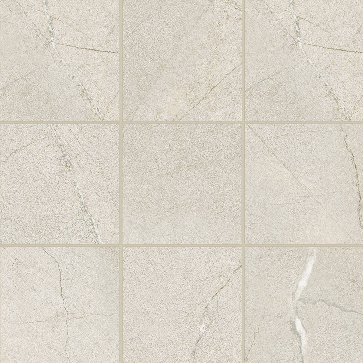 Bedrosians - Crema Marfil 4&quot; x 4&quot; Satin Porcelain Mosaic