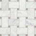 Bedrosians - Jumbo Basketweave Mosaic - Oriental White with Cinder Grey Dot