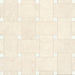Bedrosians - Jumbo Basketweave Mosaic - Beige Marble with Thassos Dot