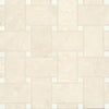 See Bedrosians - Jumbo Basketweave Mosaic - Beige Marble with Thassos Dot