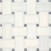 See Bedrosians - Jumbo Basketweave Mosaic - Dolomite with Bardiglio Dot