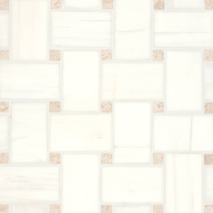 Bedrosians - Jumbo Basketweave Mosaic - Dolomite with White Sand