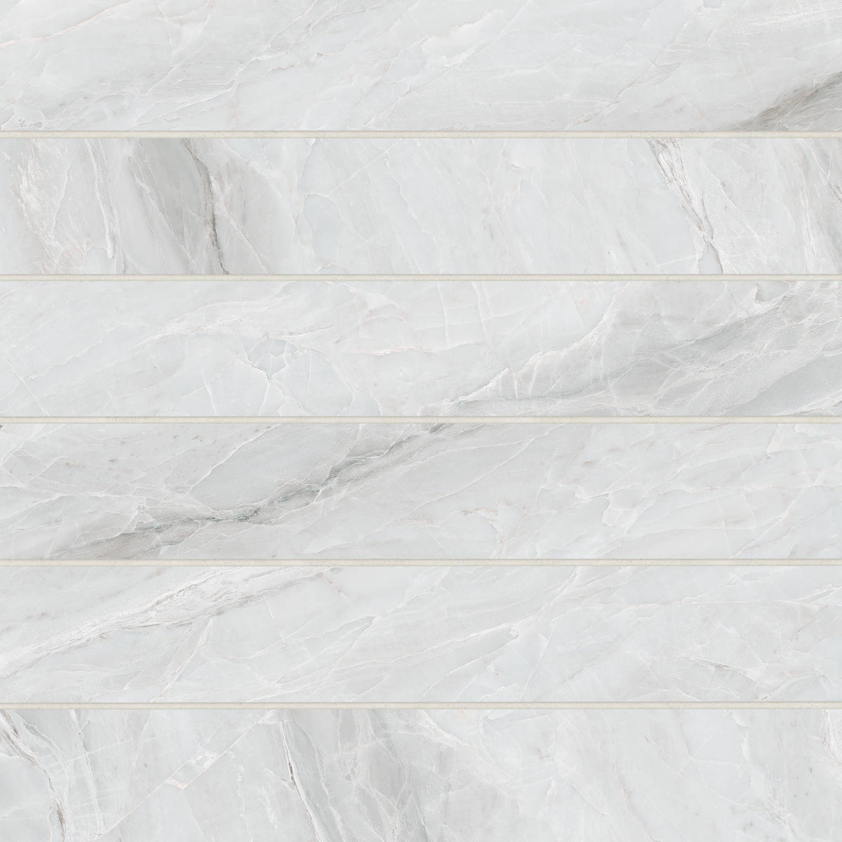 Bedrosians - Magnifica Encore - 4&quot; x 24&quot; Glazed Porcelain Tile - Pietra Bianca Honed