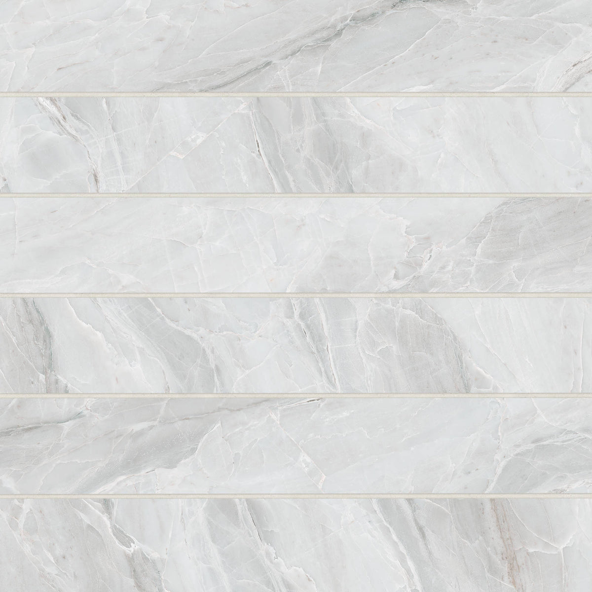 Bedrosians - Magnifica Encore - 4&quot; x 24&quot; Glazed Porcelain Tile - Pietra Bianca Polished