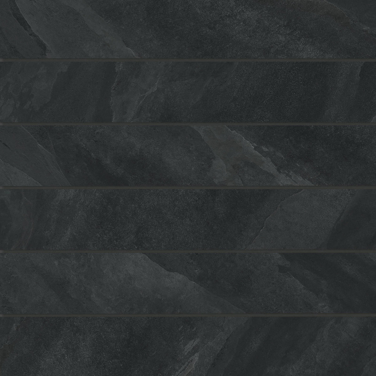 Bedrosians - Magnifica Encore - 4&quot; x 24&quot; Glazed Porcelain Tile - Pietra Scura Honed