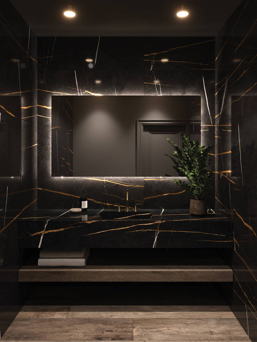 Bedrosians - Yorkwood 12 " x 72" Matte Porcelain Field Tile - Brown Floor Install