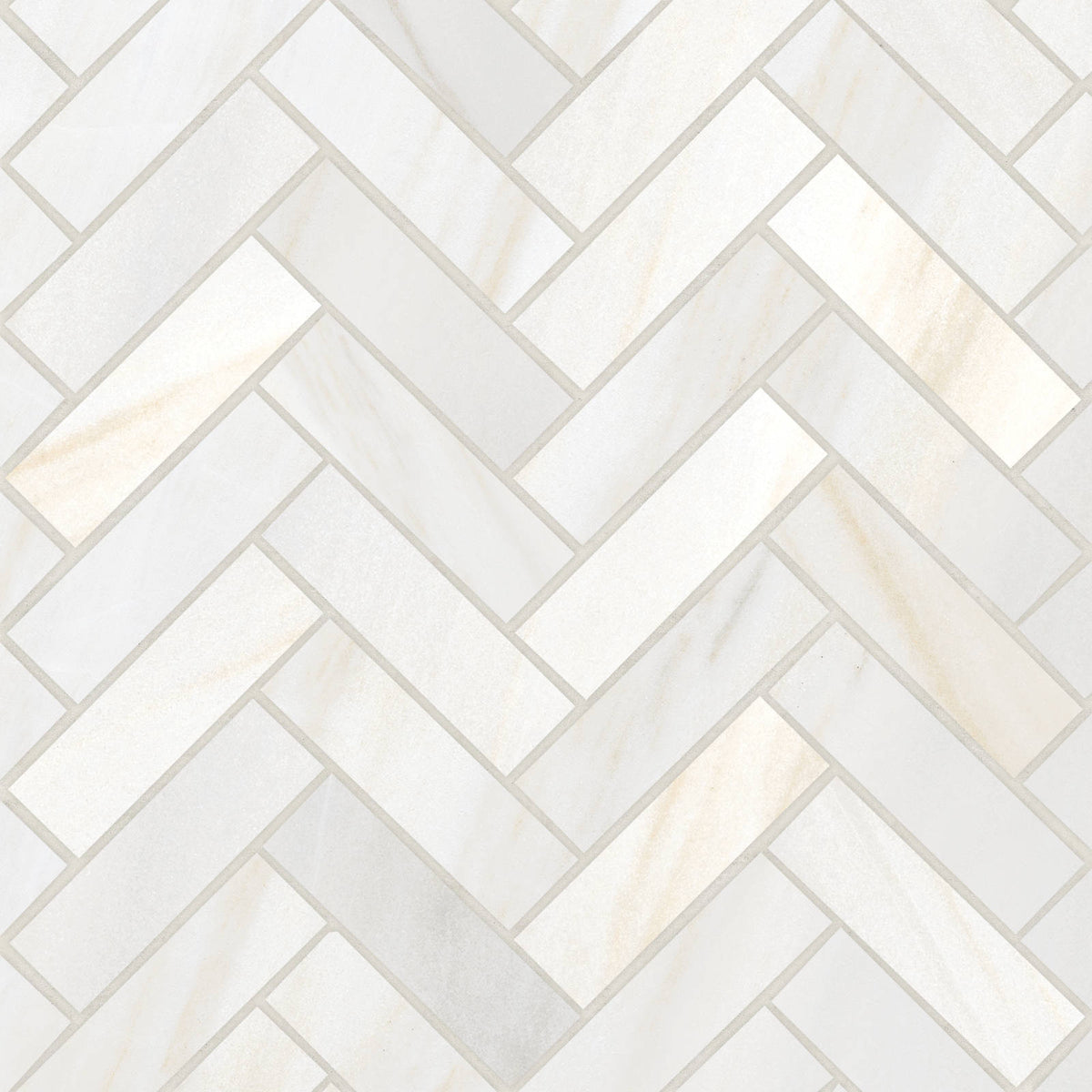 Bedrosians - Magnifica Encore - 1&quot; x 4&quot; Herringbone Mosaic - Bianco Lasa Honed