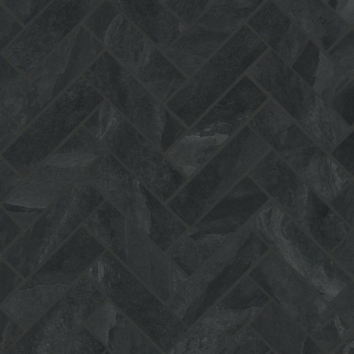 Bedrosians - Magnifica Encore - 1" x 4" Herringbone Mosaic - Pietra Scura Honed