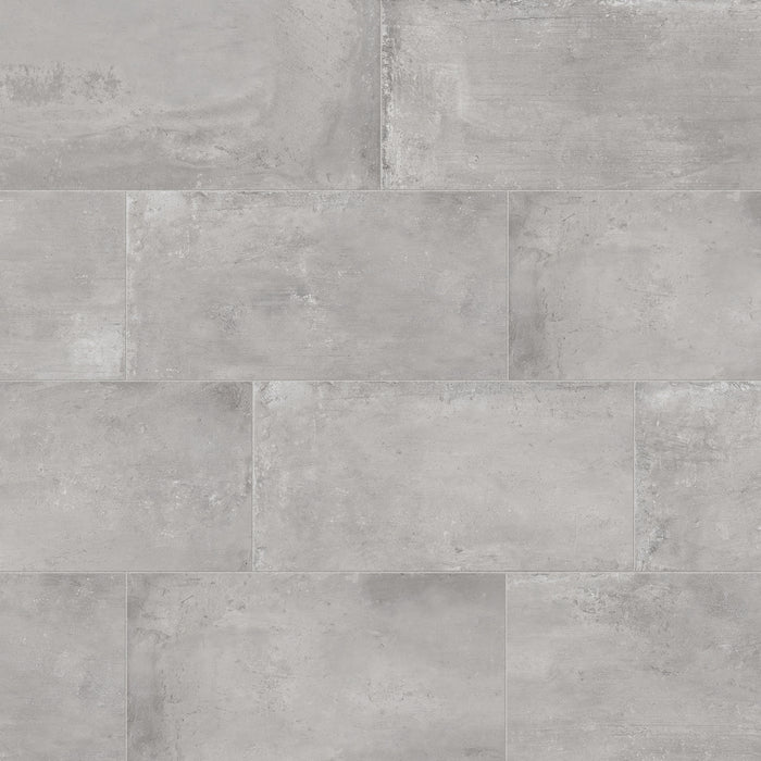 Bedrosians - +One 12 in. x 24 in. Matte Porcelain Field Tile - Ash