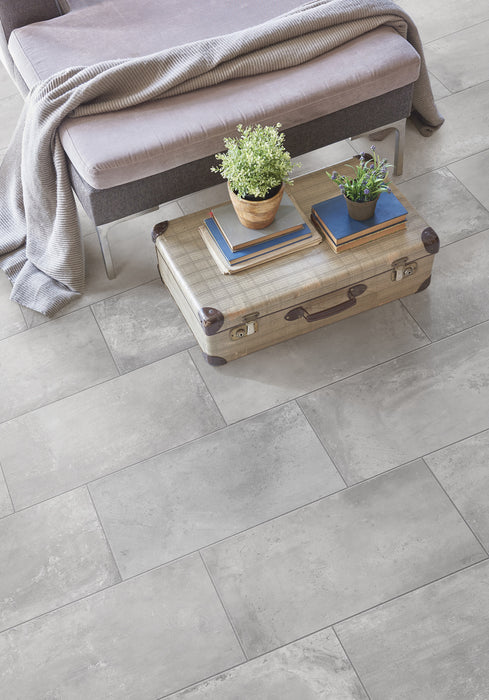 Bedrosians - +One 12 in. x 24 in. Matte Porcelain Field Tile - Ash Installed