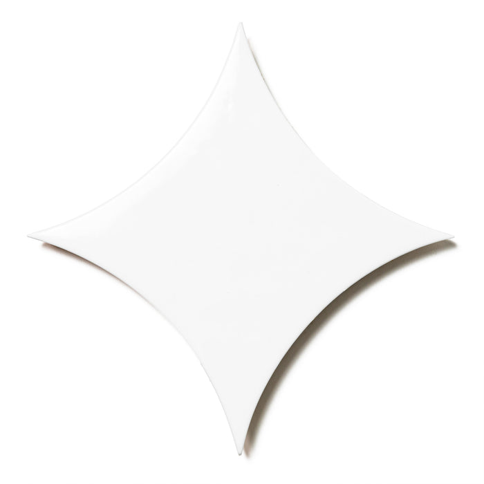 Bedrosians - Legacy 6.5" x 6.5" Glossy Kite Porcelain Tile - White