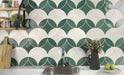 Bedrosians - Legacy 3" x 8" Glossy Petal Porcelain Tile - Lagoon Installed