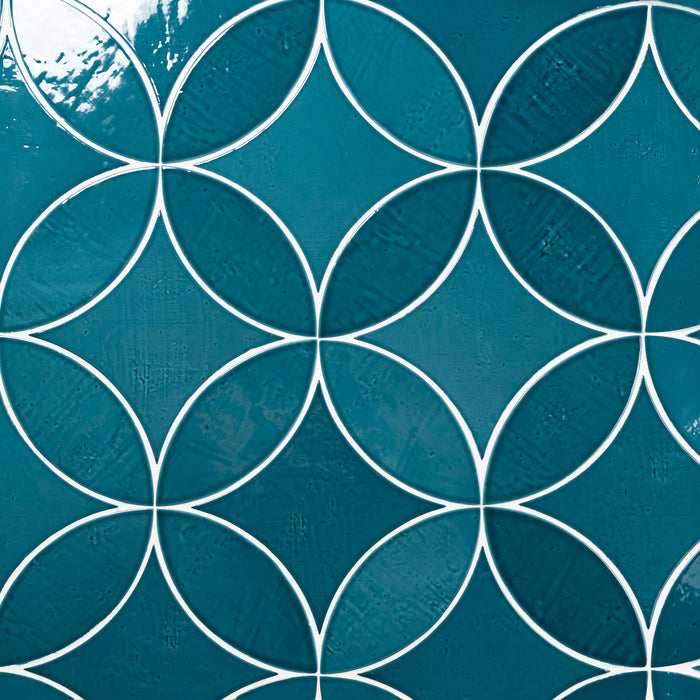 Bedrosians - Legacy 6.5" x 6.5" Glossy Kite Porcelain Tile - Aquamarine 1