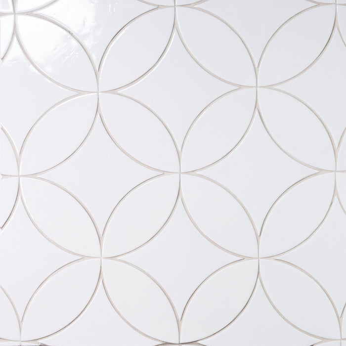 Bedrosians - Legacy 3" x 8" Glossy Petal Porcelain Tile - White 4