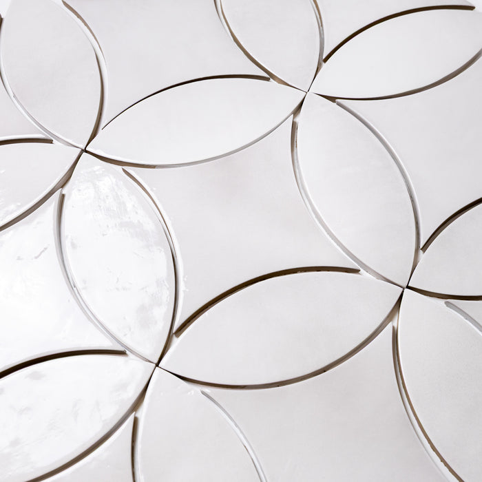 Bedrosians - Legacy 3" x 8" Glossy Petal Porcelain Tile - Pearl 4