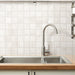 Bedrosians - +One 2 in. x 2 in. Matte Porcelain Square Mosaic - Chalk Installed