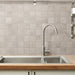 Bedrosians - +One 2 in. x 2 in. Matte Porcelain Square Mosaic - Greige Installed