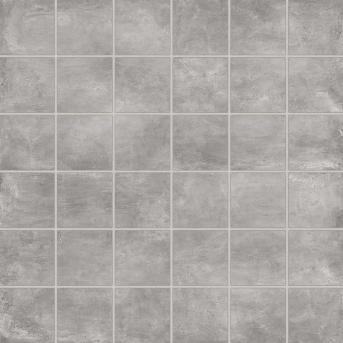 Bedrosians - +One 2 in. x 2 in. Matte Porcelain Square Mosaic - Ash