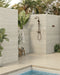 Bedrosians - Opus 24 in. x 48 in. Chiseled Matte Porcelain Deco Wall Tile - Travertine Installed 2