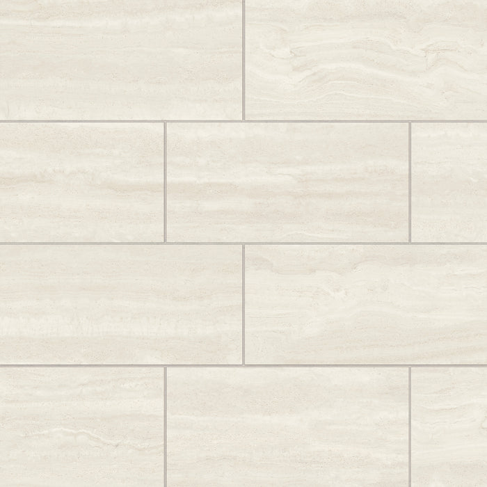Bedrosians - Tivoli - 12 in. x 24 in. Natural Matte Porcelain Field Tile - Alba