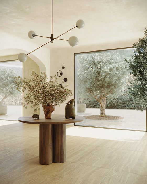 Bedrosians - Tivoli - 24 in. x 48 in. Natural Matte Porcelain Field Tile - Crema Installed 2