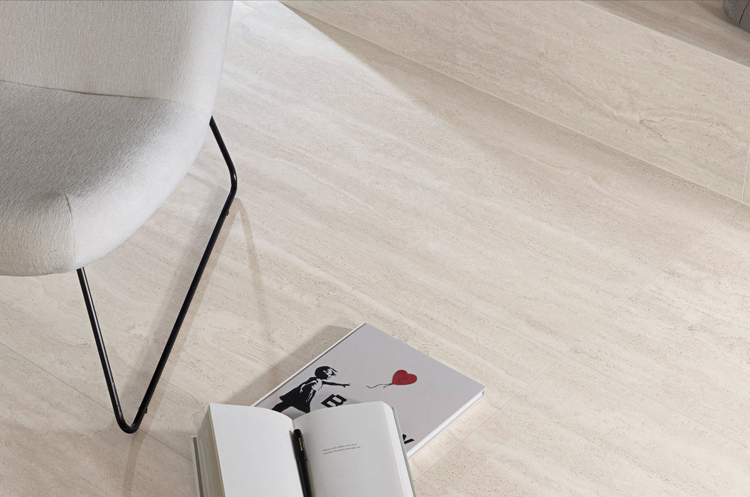 Bedrosians - Tivoli - 24 in. x 48 in. Natural Matte Porcelain Field Tile - Alba Installed