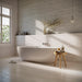 Bedrosians - Tivoli - 24 in. x 48 in. Natural Matte Porcelain Convesso Fluted Deco - Alba Installed
