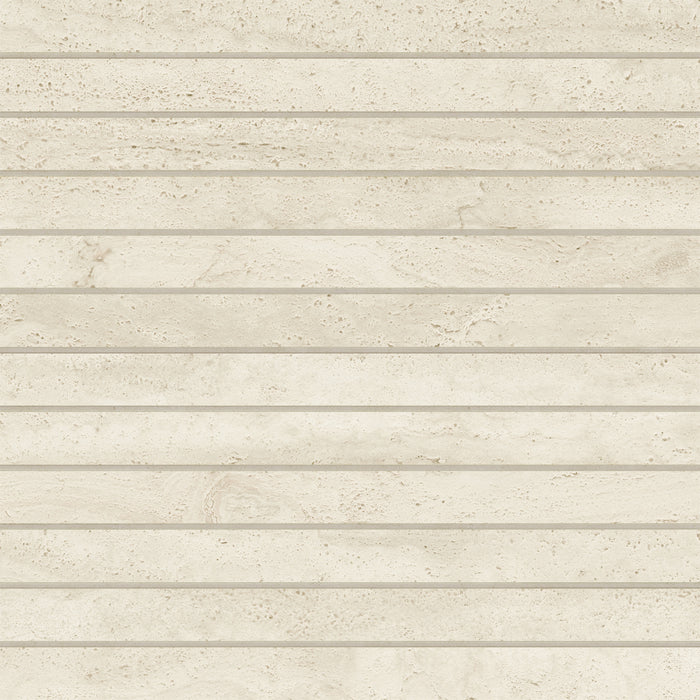 Bedrosians - Tivoli 1 in. x 12 in. Natural Matte Porcelain Mosaic - Crema