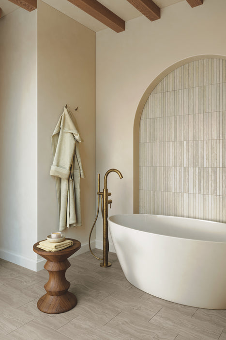 Bedrosians - Tivoli - 12 in. x 24 in. Natural Matte Porcelain Field Tile - Terra Installed
