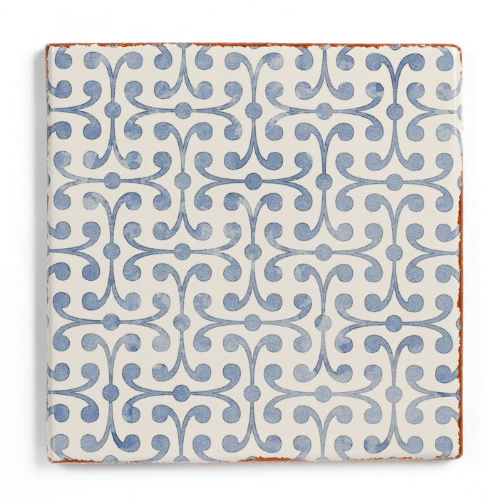 Bedrosians - Palmetto - 6 in. x 6 in. Glazed Ceramic Terracotta Tile - Maze