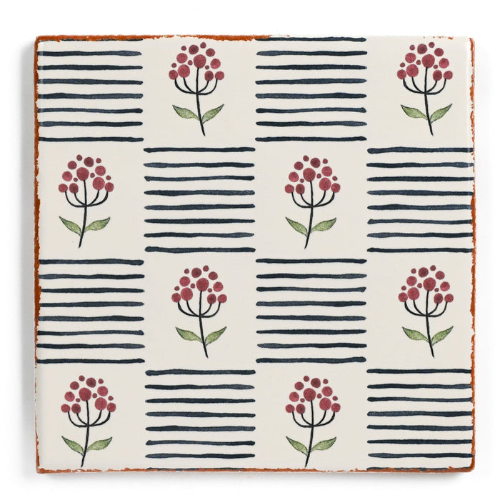 Bedrosians - Palmetto - 6 in. x 6 in. Glazed Ceramic Terracotta Tile - Bloom