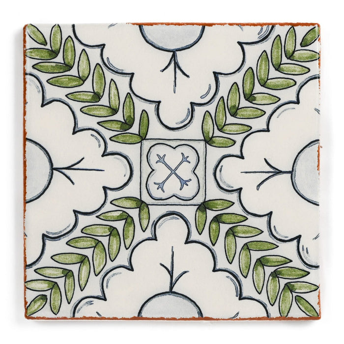 Bedrosians - Palmetto - 6 in. x 6 in. Glazed Ceramic Terracotta Tile - Verdant