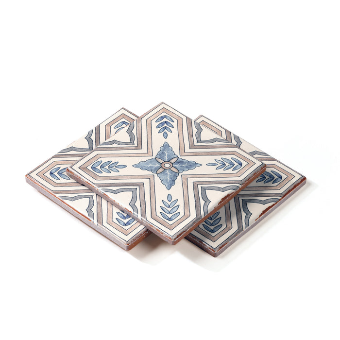 Bedrosians - Palmetto - 6 in. x 6 in. Glazed Ceramic Terracotta Tile - Sierra Stacked