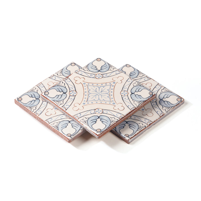 Bedrosians - Palmetto - 6 in. x 6 in. Glazed Ceramic Terracotta Tile - Luna Stacked