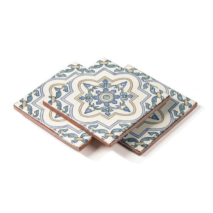Bedrosians - Palmetto - 6 in. x 6 in. Glazed Ceramic Terracotta Tile - Estrella Stacked