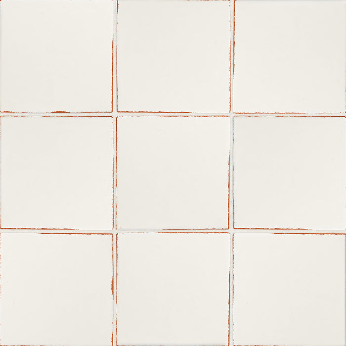 Bedrosians - Palmetto - 6 in. x 6 in. Glazed Ceramic Terracotta Tile - Cotton 2