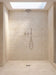 Bedrosians - Lunaris Collection - 12" x 24" Fluted Deco Wall Tile - Beige Installed