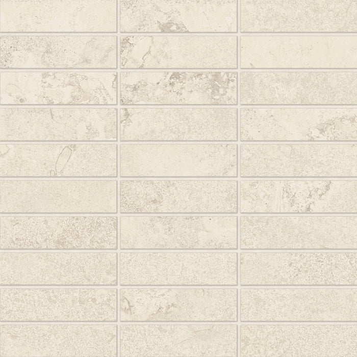 Bedrosians - Lunaris Collection - 1" x 4" Mosaic - Matte - Beige