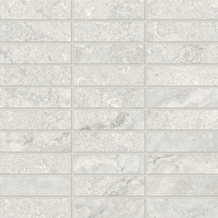 Bedrosians - Lunaris Collection - 1" x 4" Mosaic - Matte - Greige